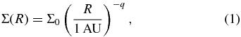 Equation (1)