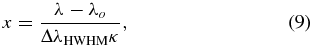 Equation (9)