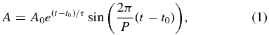 Equation (1)