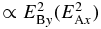 $\propto E^{2}_{{\rm B}y} (E^{2}_{{\rm A}x})$
