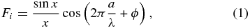 Equation (1)
