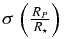$\sigma \left(\frac{ R_{P} }{R_{\star }}\right)$