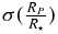 $\sigma (\frac{ R_{P} }{R_{\star }})$