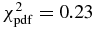 $\chi ^2_{{\rm pdf}}=0.23$