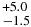 $^{+5.0}_{-1.5}$