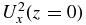$U^{2}_{x}(z=0)$