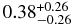 $0.38_{-0.26}^{+0.26}$