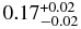 $0.17_{-0.02}^{+0.02}$