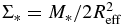 $\Sigma _*=M_*/2R_{\mathrm{eff}}^2$