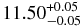 $11.50_{-0.05}^{+0.05}$