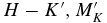 $H-K^{\prime }, M_K^{\prime }$