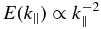 $E(k_{\parallel }) \propto k_{\parallel }^{-2}$
