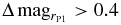 $\Delta\, {\rm mag}_{r_{\rm P1}} > 0.4$