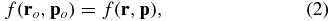 Equation (2)