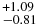 $_{-0.81}^{+1.09}$