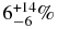 $6^{+14}_{-6}\%$