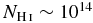 ${N_{{\rm H}\,\scriptsize{I}}}\sim 10^{14}$