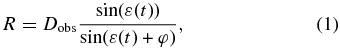 Equation (1)