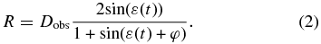 Equation (2)