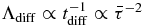 $\Lambda _{{\rm diff}}\propto t_{{\rm diff}}^{-1}\propto {\bar{\tau }}^{-2}$