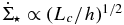 ${\dot{\Sigma }}_\star \propto (L_c/h)^{1/2}$