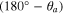$(180{}^\circ -{{\theta }_{a}})$