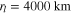 ${{r}_{l}}=4000\;{\rm km}$