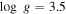 $\mathrm{log}\;g=3.5$