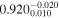 ${0.920}_{0.010}^{-0.020}$