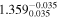 ${1.359}_{0.035}^{-0.035}$