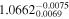 ${1.0662}_{0.0069}^{-0.0075}$
