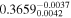 ${0.3659}_{0.0042}^{-0.0037}$