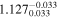 ${1.127}_{0.033}^{-0.033}$
