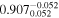 ${0.907}_{0.052}^{-0.052}$