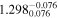 ${1.298}_{0.076}^{-0.076}$