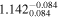 ${1.142}_{0.084}^{-0.084}$