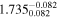 ${1.735}_{0.082}^{-0.082}$