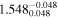 ${1.548}_{0.048}^{-0.048}$