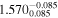 ${1.570}_{0.085}^{-0.085}$