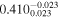 ${0.410}_{0.023}^{-0.023}$