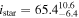 ${i}_{{\rm{star}}}={65.4}_{-6.4}^{10.6}$
