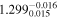${1.299}_{0.015}^{-0.016}$