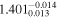 ${1.401}_{0.013}^{-0.014}$