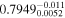 ${0.7949}_{0.0052}^{-0.011}$
