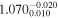 ${1.070}_{0.010}^{-0.020}$