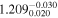 ${1.209}_{0.020}^{-0.030}$