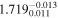 ${1.719}_{0.011}^{-0.013}$