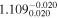 ${1.109}_{0.020}^{-0.020}$