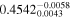 ${0.4542}_{0.0043}^{-0.0058}$