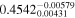${0.4542}_{0.00431}^{-0.00579}$